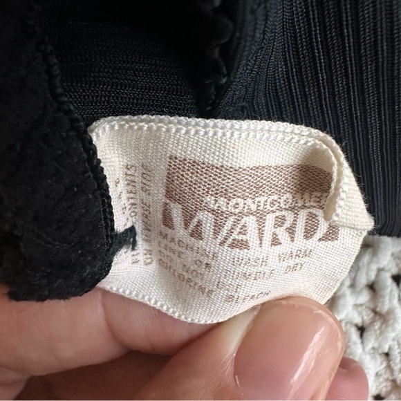 Vintage Montgomery Ward Shapewear Bodysuit Snaps Black Women’s 38B Circa 1970/80 - Picture 8 of 9
